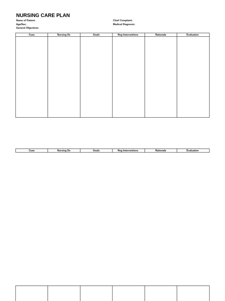 NCP Template With Additional Page | PDF