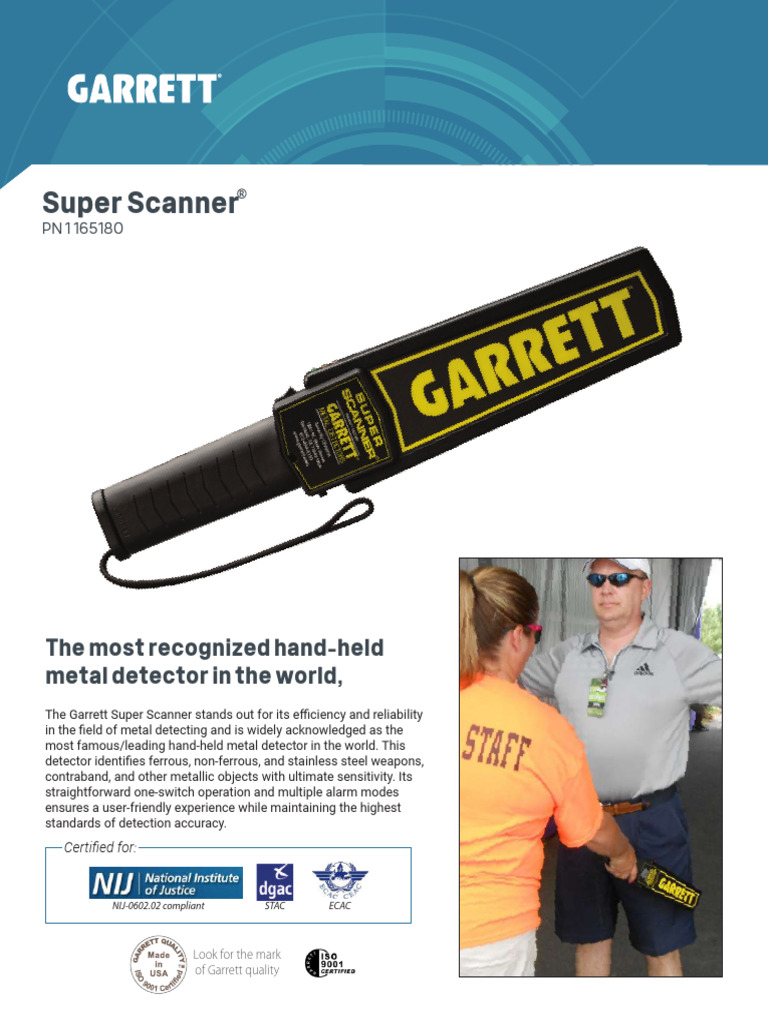 4-HHMD - Garrett Super Scanner Brochure | PDF | Metal Detector | Equipment