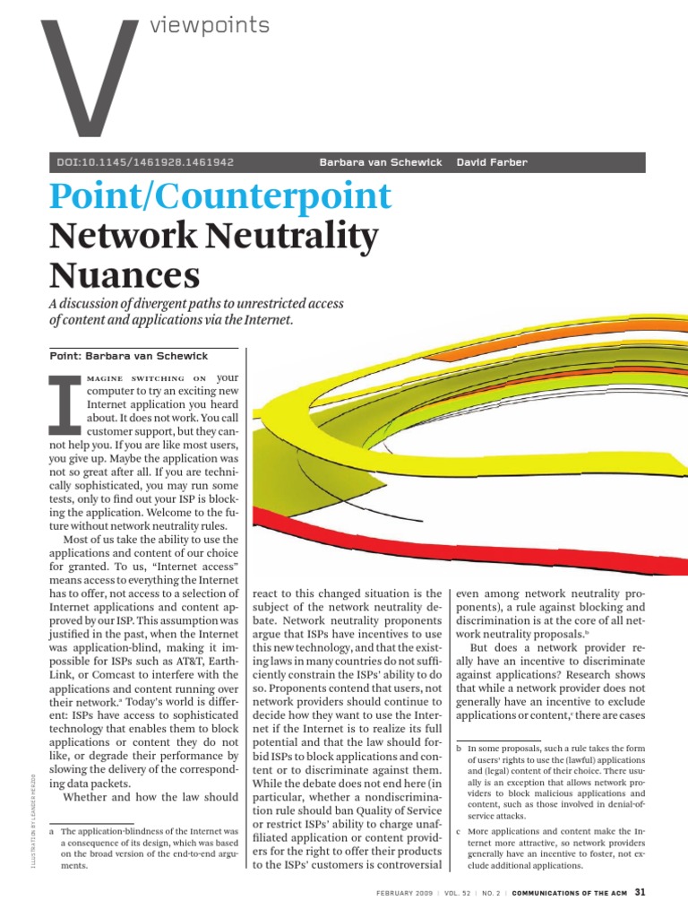 Point/counterpoint: Network Neutrality Nuances | PDF | Net Neutrality ...