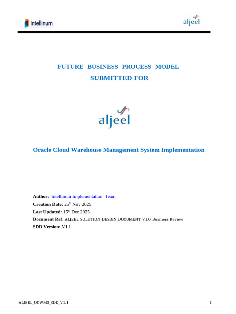 Sample Solution Design Document OCWMS V1.1 | PDF | Warehouse | Receipt