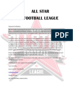 All Star Football League Sponsorship