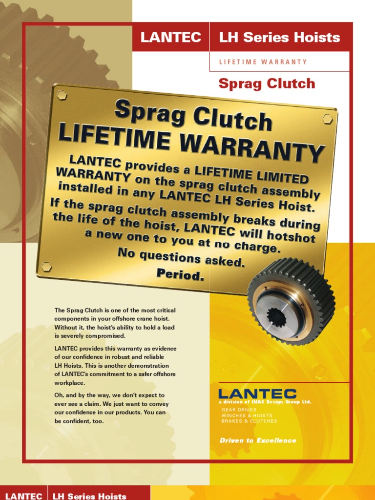 LH Hoist Sprag Warranty PDF Business Law Common Law