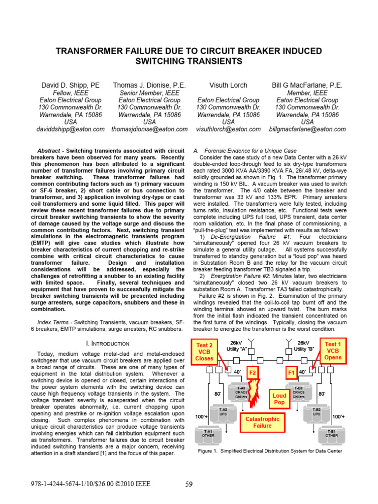[3] Transformer Failure Due to Circuit-Breaker-Induced Switching ...
