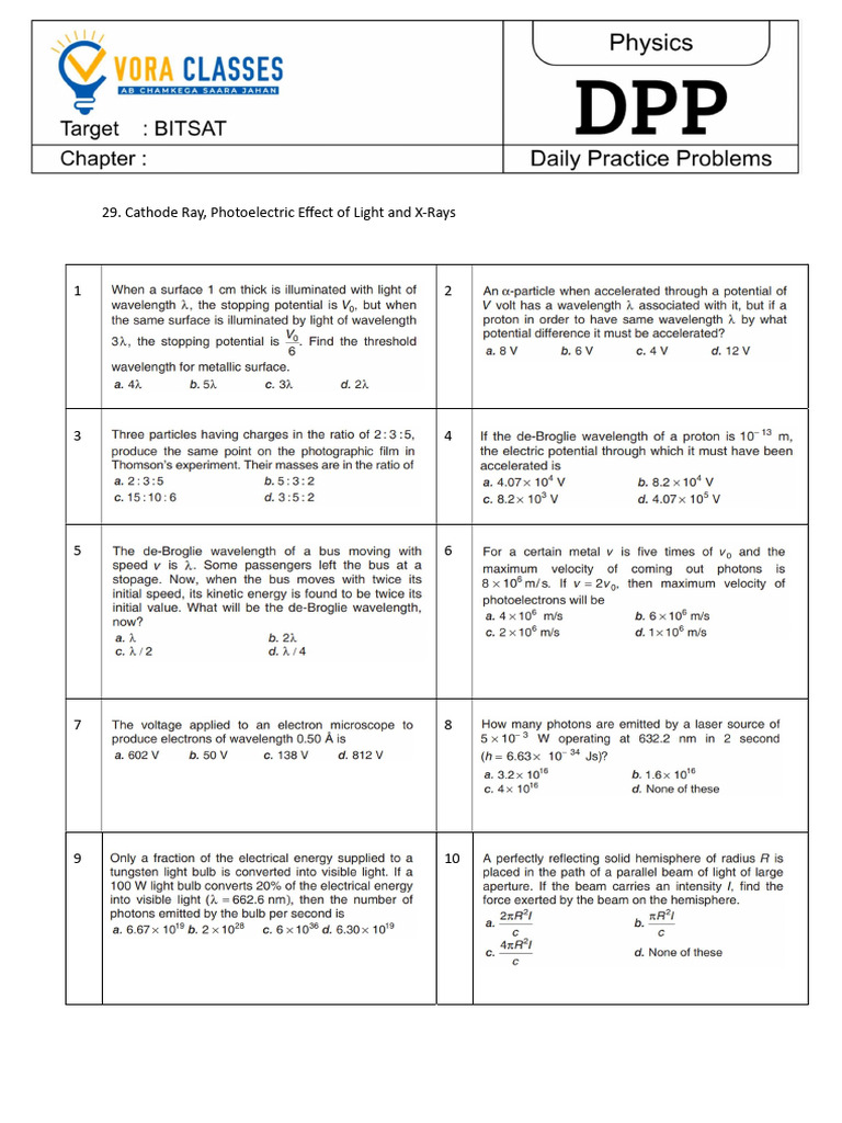 DPP Physics (23) | PDF