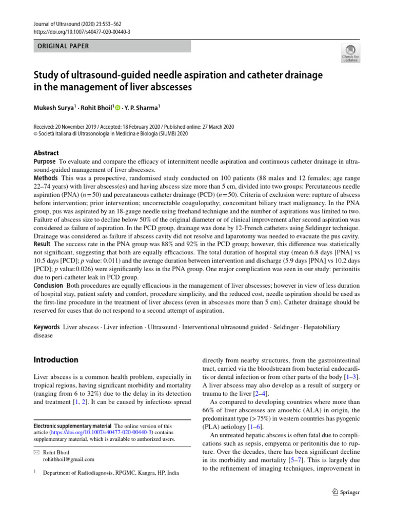 USG Guiding for liver abcess | PDF | Liver | Medical Ultrasound