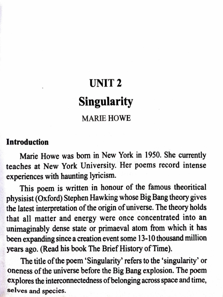 Notes- Singularity | PDF