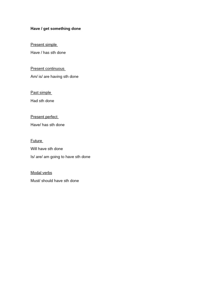 Have Sth Done | PDF