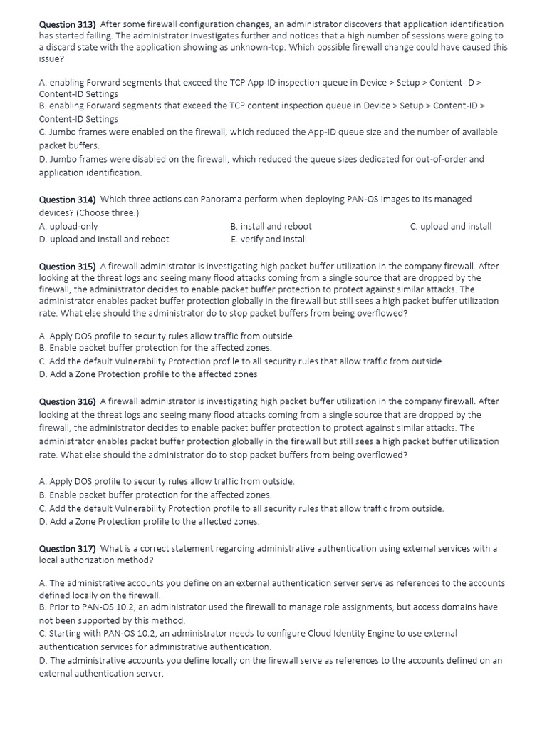PCNSE 313-619 | PDF | Firewall (Computing) | Public Key Certificate