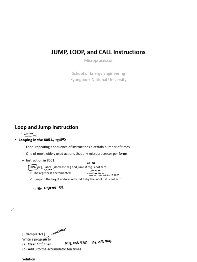 Ch3. JumpLoopCall | PDF | Hertz | Central Processing Unit