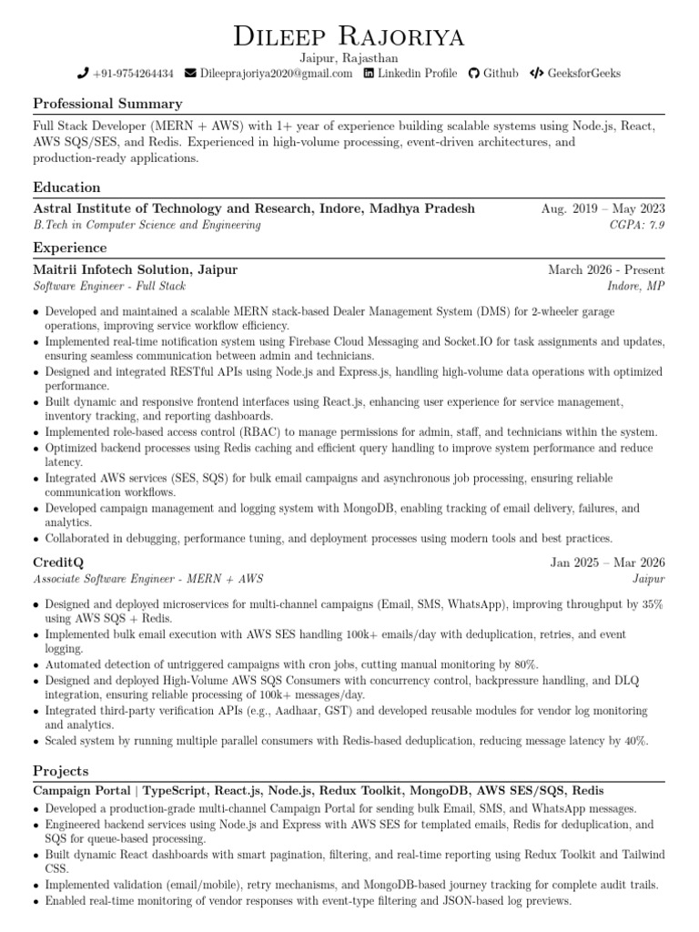My_Resume (1) | PDF | Amazon Web Services | Computing