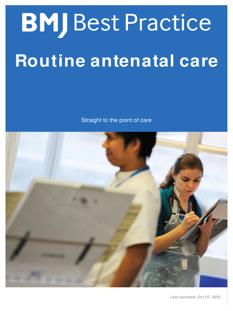 Routine Antenatal Care | PDF | Pregnancy | Prenatal Development