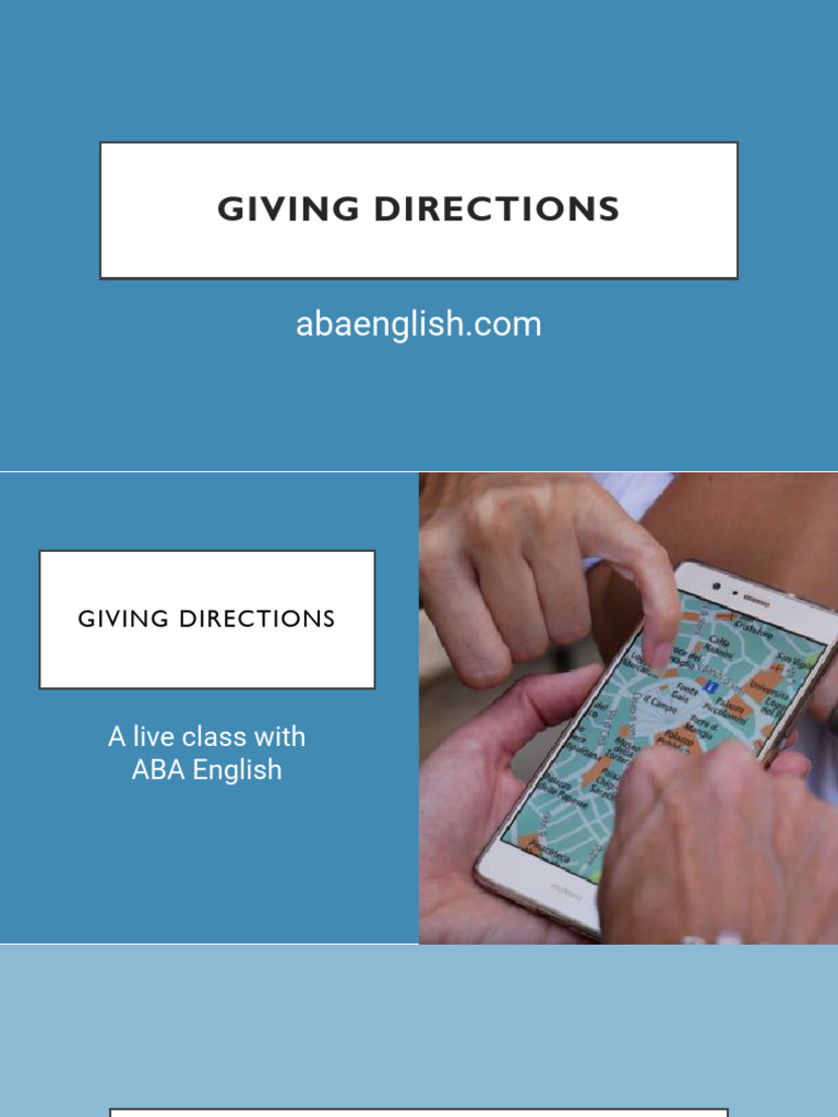 Giving Directions | PDF | Grammar | Linguistics