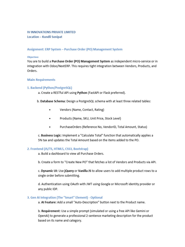 Assignment ERP MRP Module | PDF | Postgre Sql | No Sql