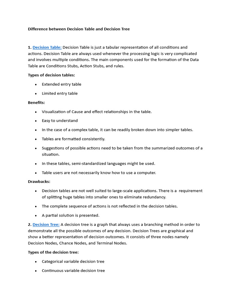 Decision Table and Decision Tree | PDF | Computing | Applied Mathematics