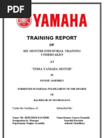 Download Industrial Training Report training at Yamaha Motors by Vikas Nagar by Vikas Nagar SN102674408 doc pdf