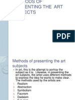 Methods of Presenting The Art Subjects