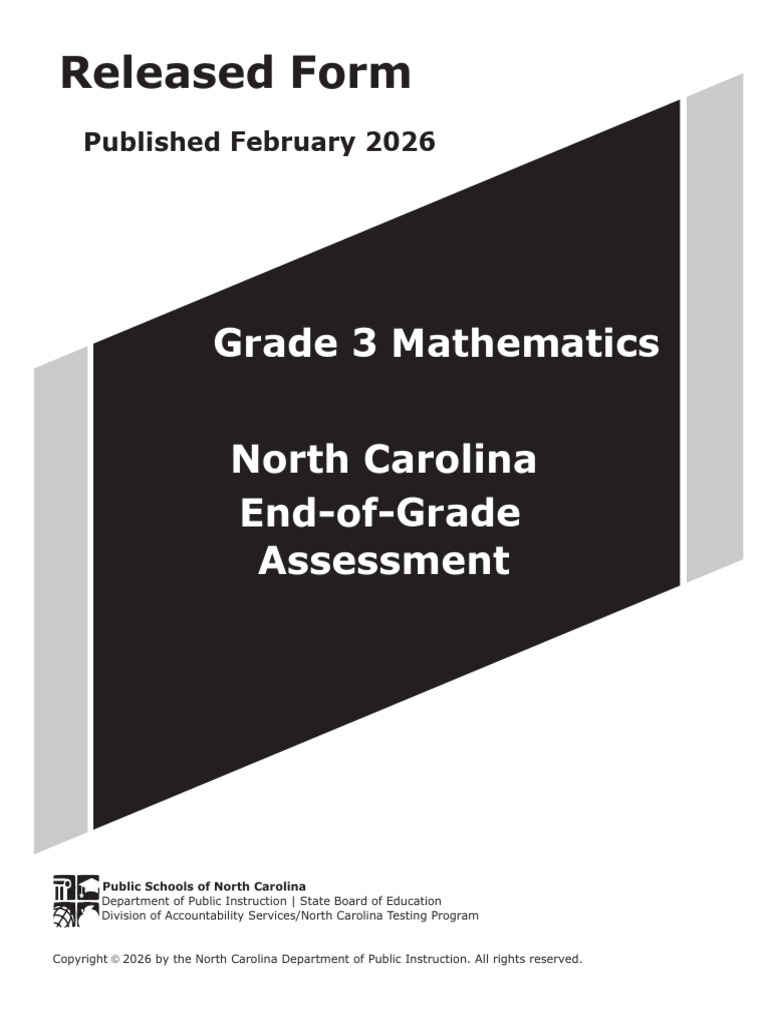 2025-26 - Grade 3 Math Released Form - 0 | PDF