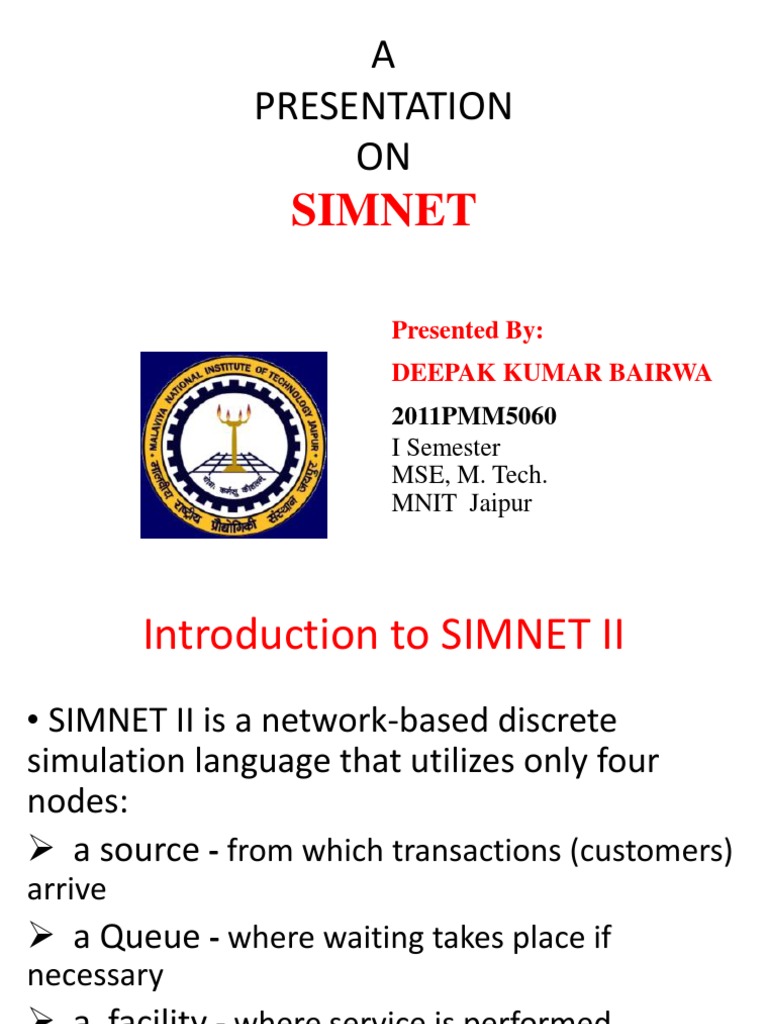 Introduction to SIMNET II Simulation | PDF | Areas Of Computer Science ...