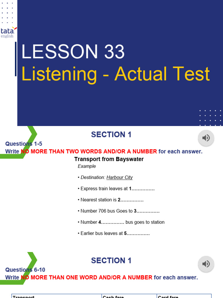 LESSON 33 - Listening - Copy | PDF | Narration
