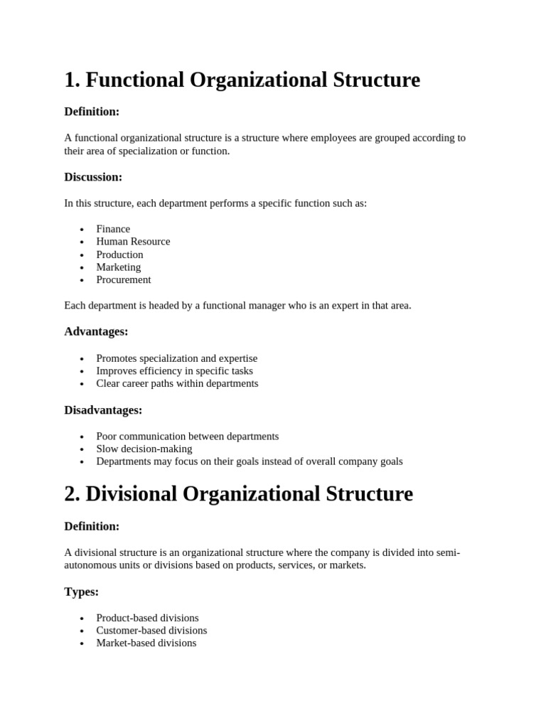 Organizational Structure | PDF | Organizational Structure | Business