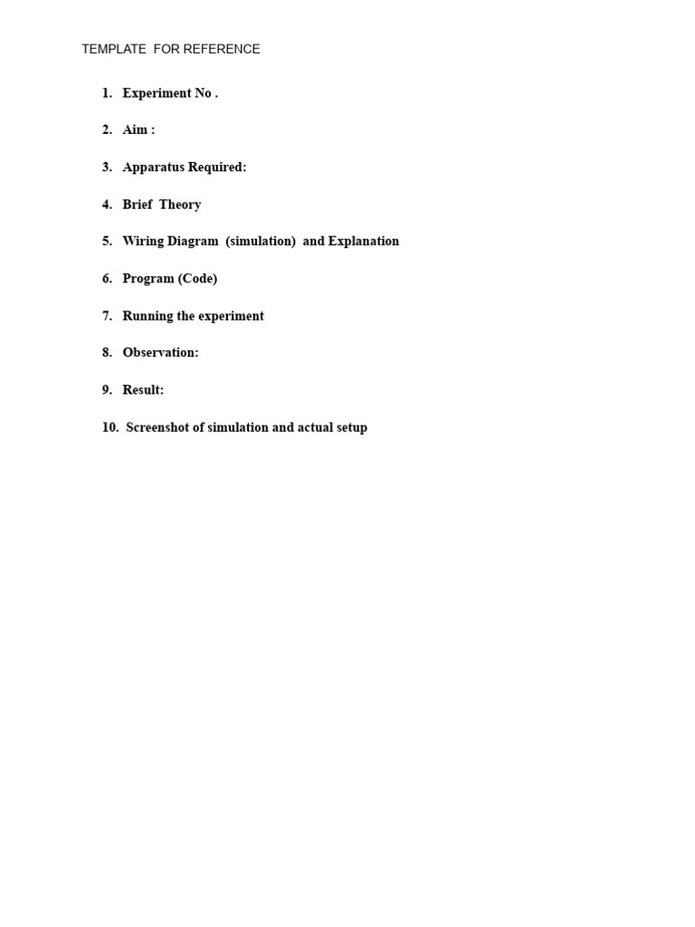 Lab Manual Template | PDF