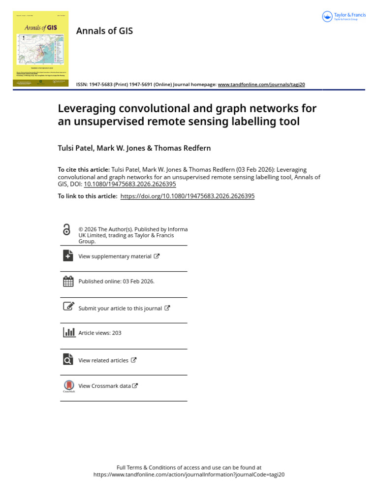 Leveraging Convolutional and Graph Networks for an Unsupervised Remote ...
