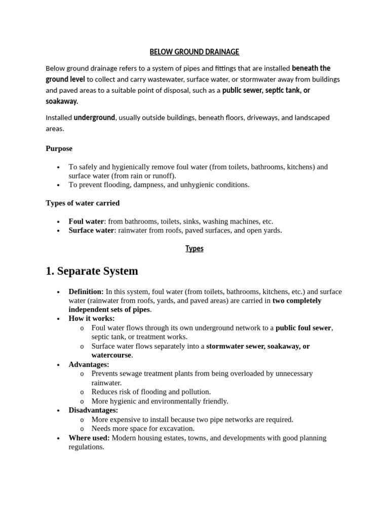 Below Ground Drainage | PDF | Sanitary Sewer | Storm Drain