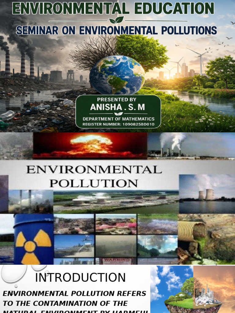 Environmental Education Seminar | PDF | Pollution | Air Pollution