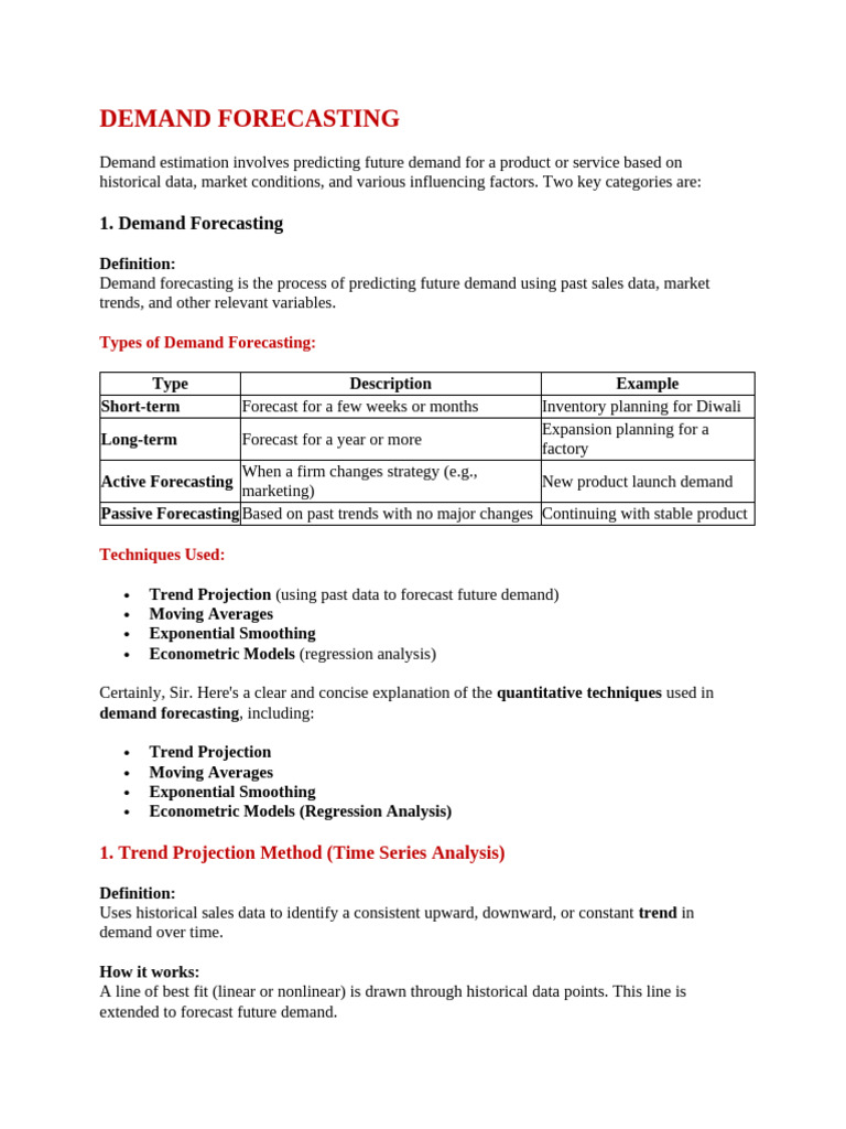Demand Forecasting | PDF | Forecasting | Regression Analysis
