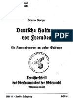 Brehm, Bruno - Deutsche Haltung Vor Fremden - Ein Kameradenwort an Unsere Soldaten (1941, 32 S., Scan, Fraktur)