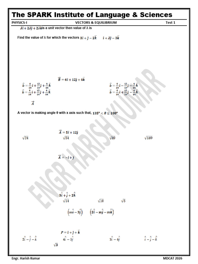 TEST 2.1 SP-1 | PDF | Euclidean Vector | Angle