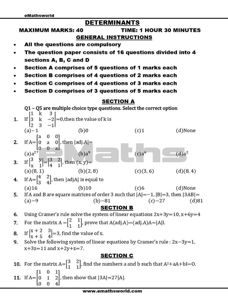 Test Det. | PDF | Mathematical Analysis | Mathematics
