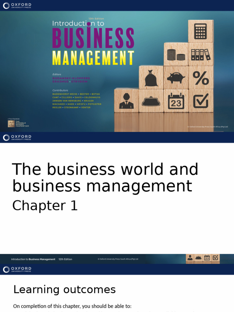 Learning Unit 1 Business World & Business Management | PDF | Economics ...
