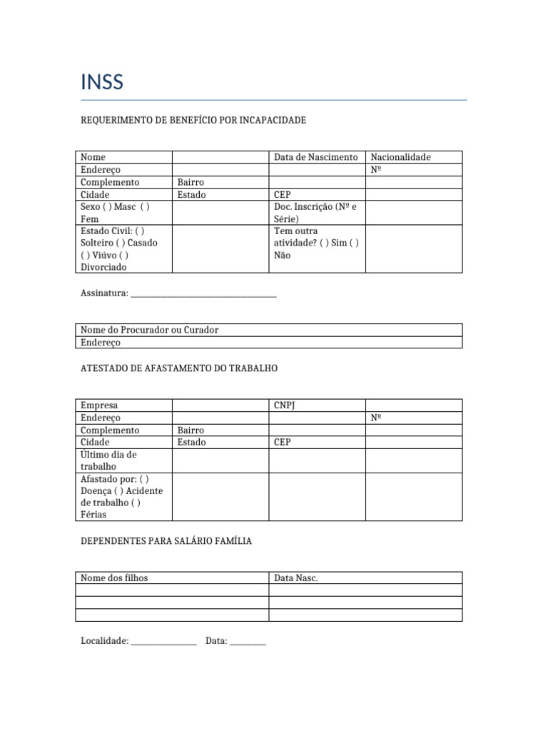 Requerimento Inss Formatado | PDF