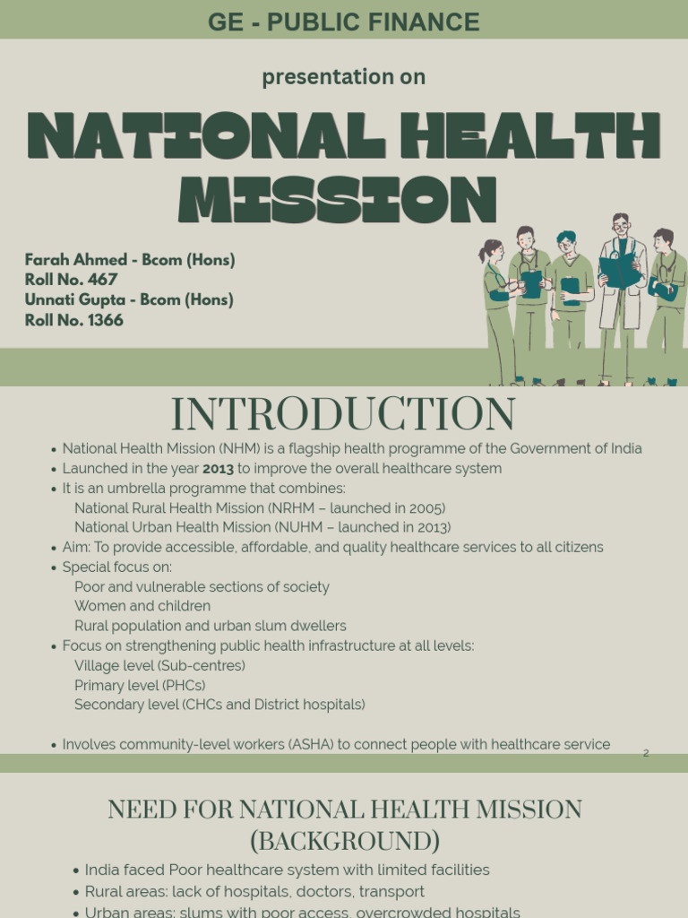 National Health Mission | PDF | Infant Mortality | Public Services