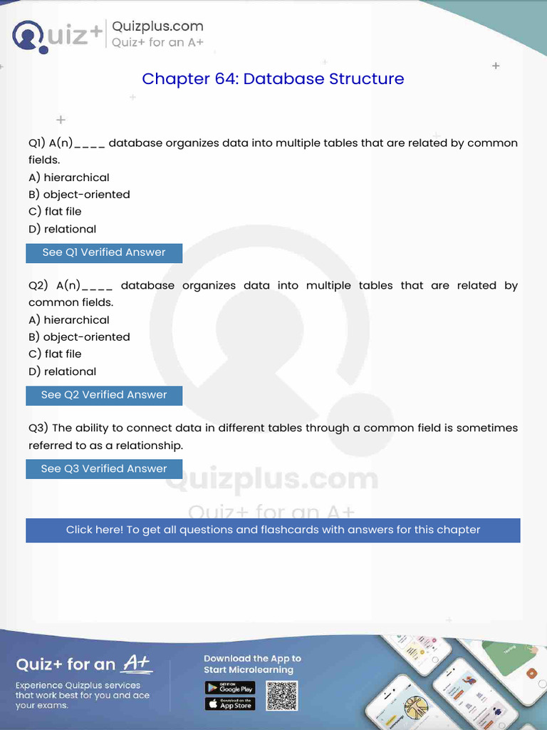 An Database Organizes Data Into Multiple Tables That Are Related by ...