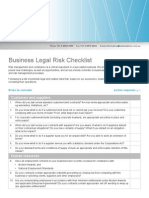 Hall and Wilcox_Business Legal Risk Checklist