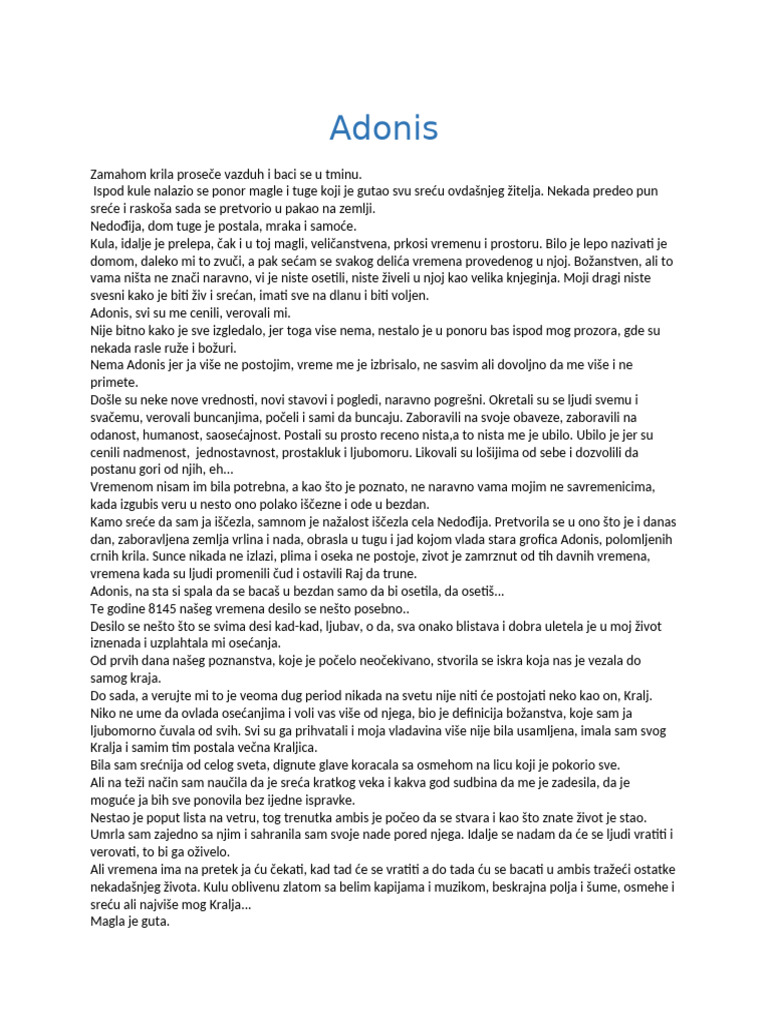 Adonis | PDF