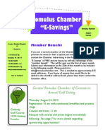 Romulus Chamber "E-Savings": Greater Romulus Chamber of Commerce Annual Golf Outing