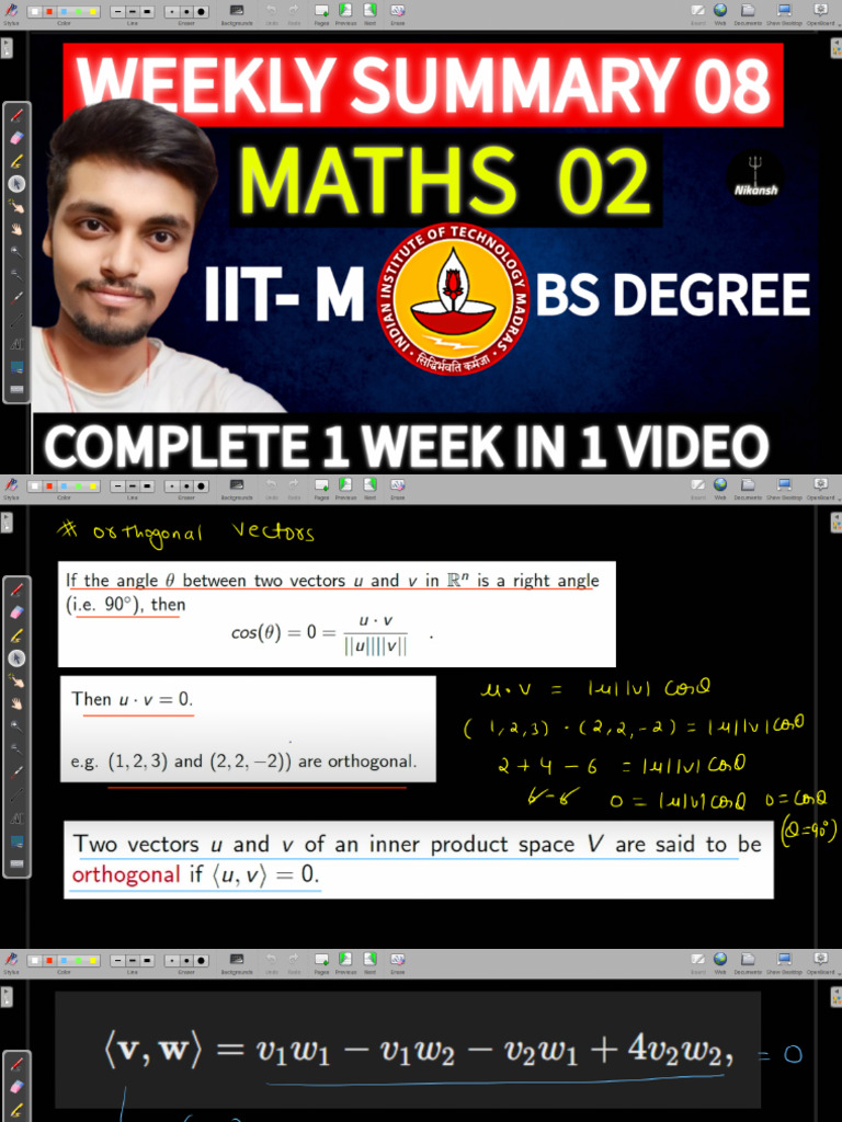 Weekly Summary 08 Maths 02 Notes | PDF