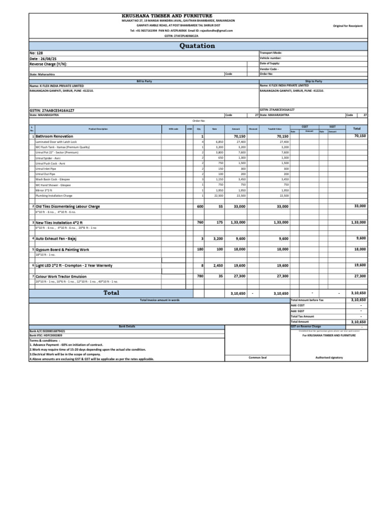 Quotation 128 Final Revised | PDF
