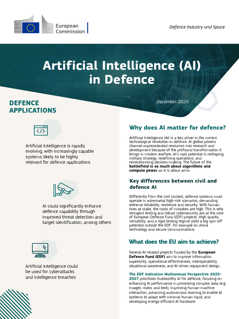 Factsheet AI in European Defence | PDF | Artificial Intelligence ...