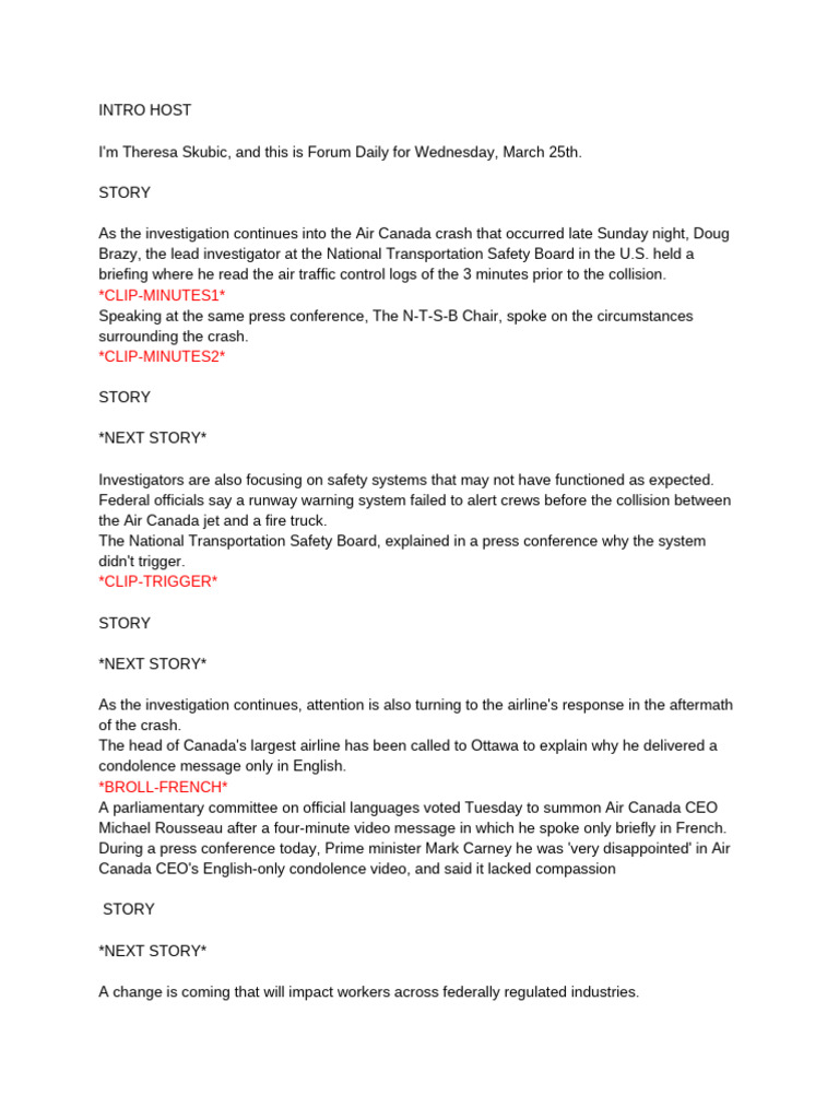 FORUM DAILY MARCH 25 EARLY DRAFT SCRIPT | PDF | Israel | World Politics