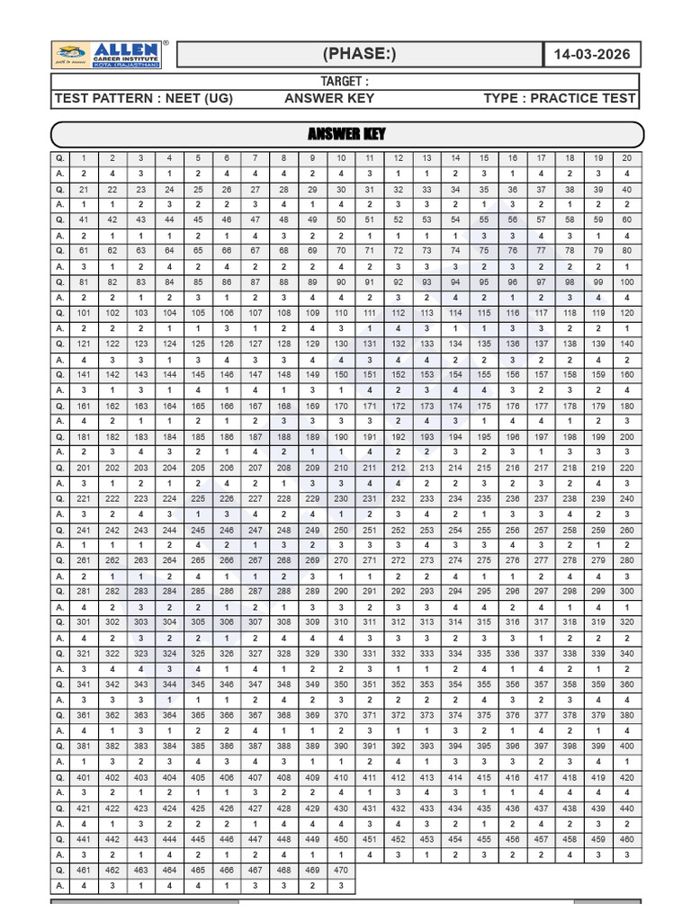 Answer Marathon 12 Che-Allen (3) | PDF