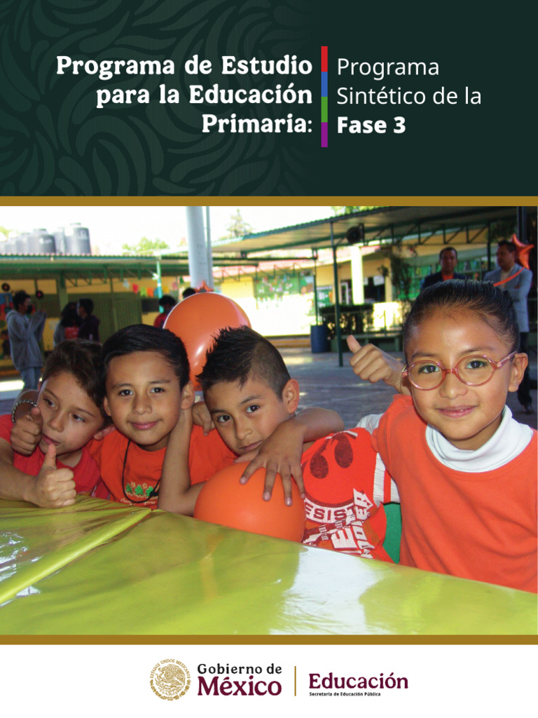 Programa Sintético de Estudio para La Educación Primaria. Fase 3 (1º y ...