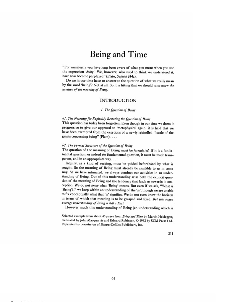 Heidegger Being and Time PDF