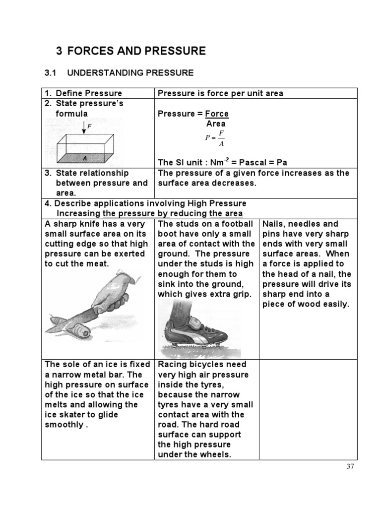 Understanding Pressure in Physics | PDF | Buoyancy | Pressure Measurement