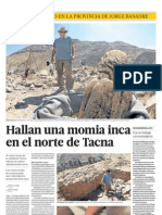 Hallan Una Momia Inca en El Norte de Tacna