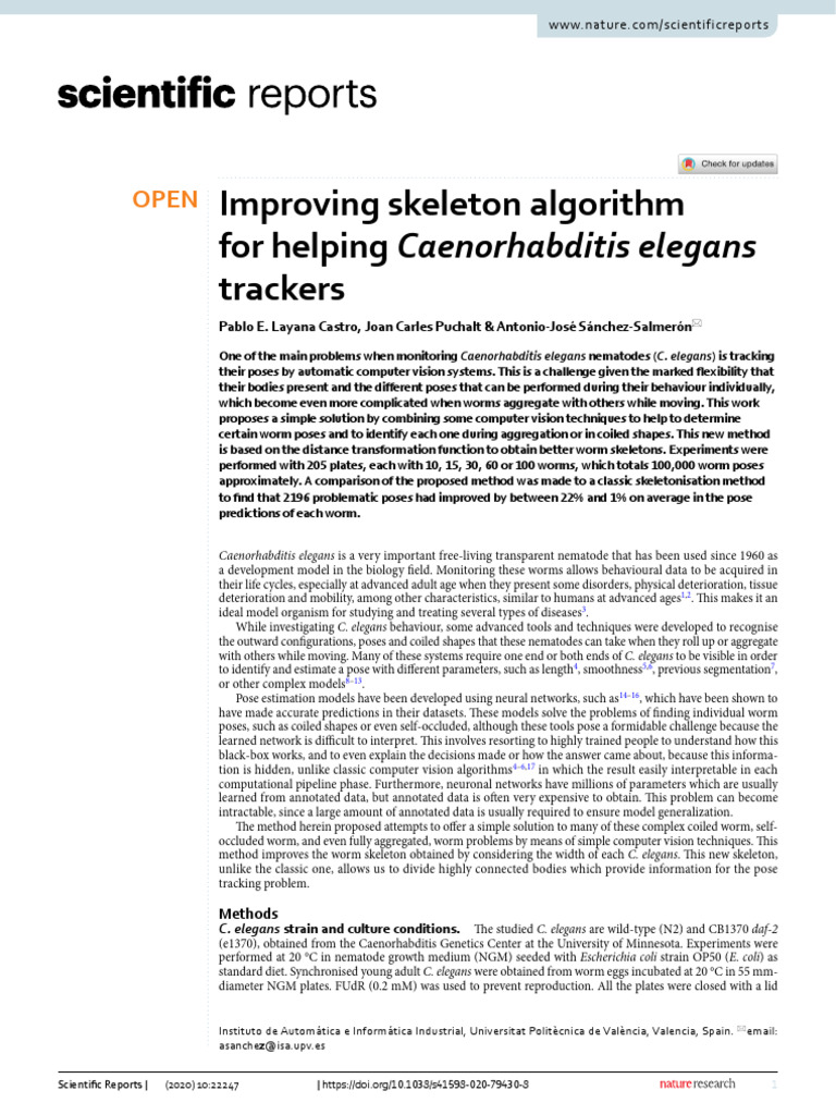 1026892436 Improving Skeleton Algorithm for Helping Caenorhabditis ...