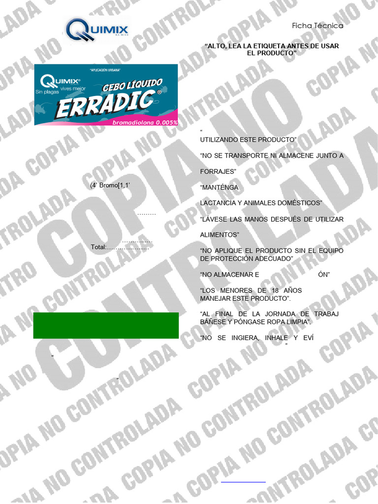 Ft Erradic Líquido | PDF | Vómitos | Agua